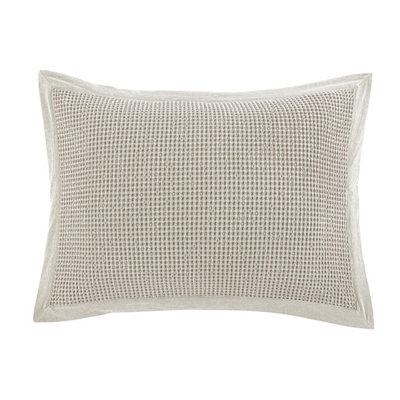 Taie décorative décontractée chic et chic en coton délavé à la pierre