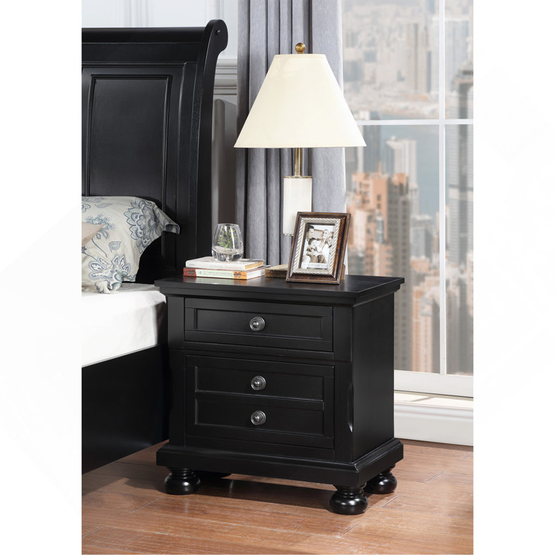 Table de chevet Meade G8905-N, Noir