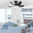 Flush Mount Ceiling Fans With RGB Lights Remote/App Control, Low Profile Ceiling Fan With Light, Small Dimmable RGB Fan Light, Reversible 3 CCT 6 Speeds For Bedroom Living Room (36In,RGB)-1235028333