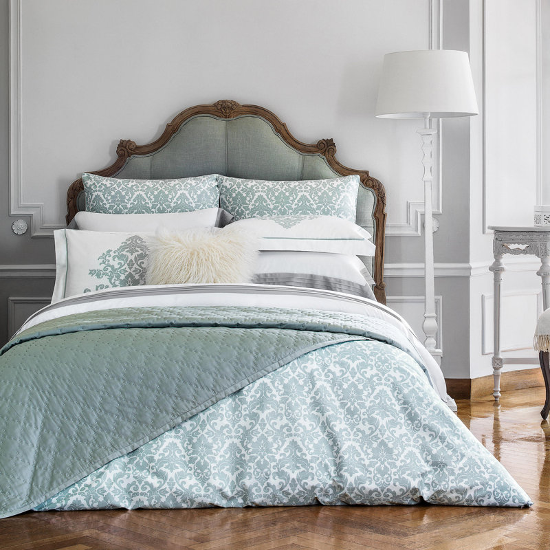 Tiffany 100% Cotton Sateen Damask Flat Sheet