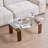 Tempered Glass Coffee Table, Modern Glass Coffee Table for Living Room, 2-Tier Storage Center Coffee Table with Legs-368342944
