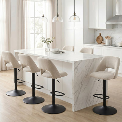 Tabouret de bar rotatif à hauteur ajustable Bridgette 24 "à 32" (ensemble de 6