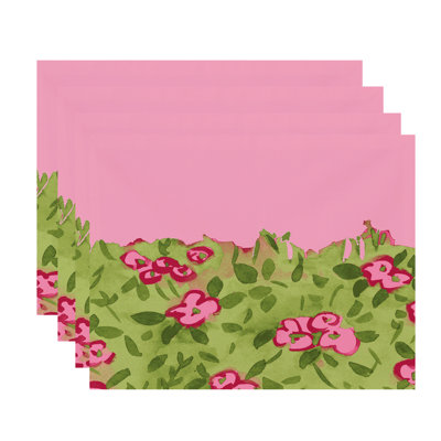 Polyester Floral Rectangle Placemat