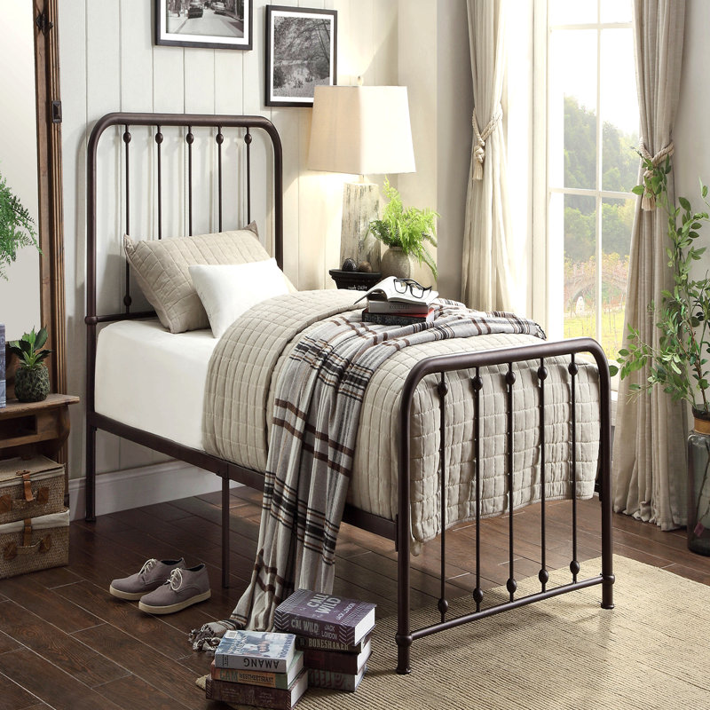 Lit plateforme classique Classic, Bronze Antique , Lit simple