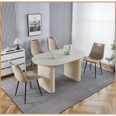 Table basse extensible en panneau de fibres à densité moyenne pour salle à manger / bureau, facile à assembler Peu encombrant