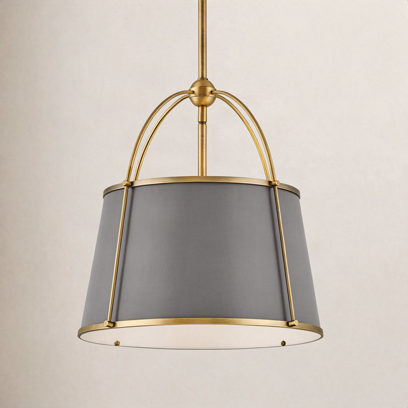 Clarke Medium Pendant, Lacquered Dark Brass