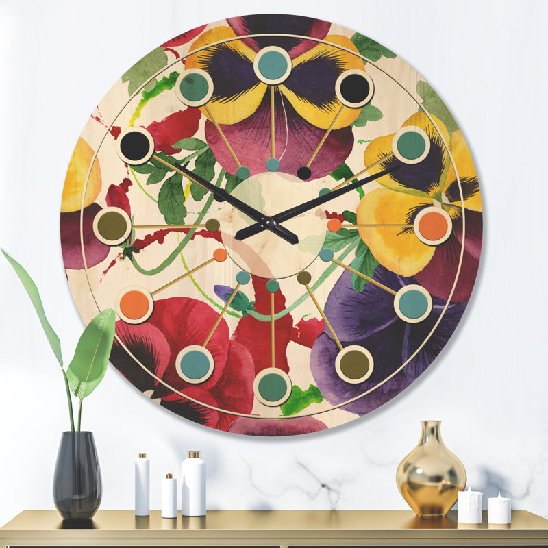 Horloge murale Floral, Très grand