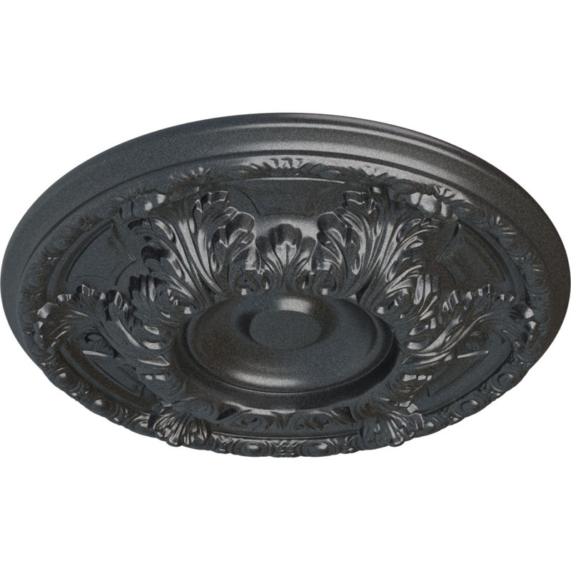 Médaillon de plafond H 2 1/2 po x l 23 3/8 po x P 2 1/2 po Granada, Étain, H 19 po x l 19 po x P 2,5 po