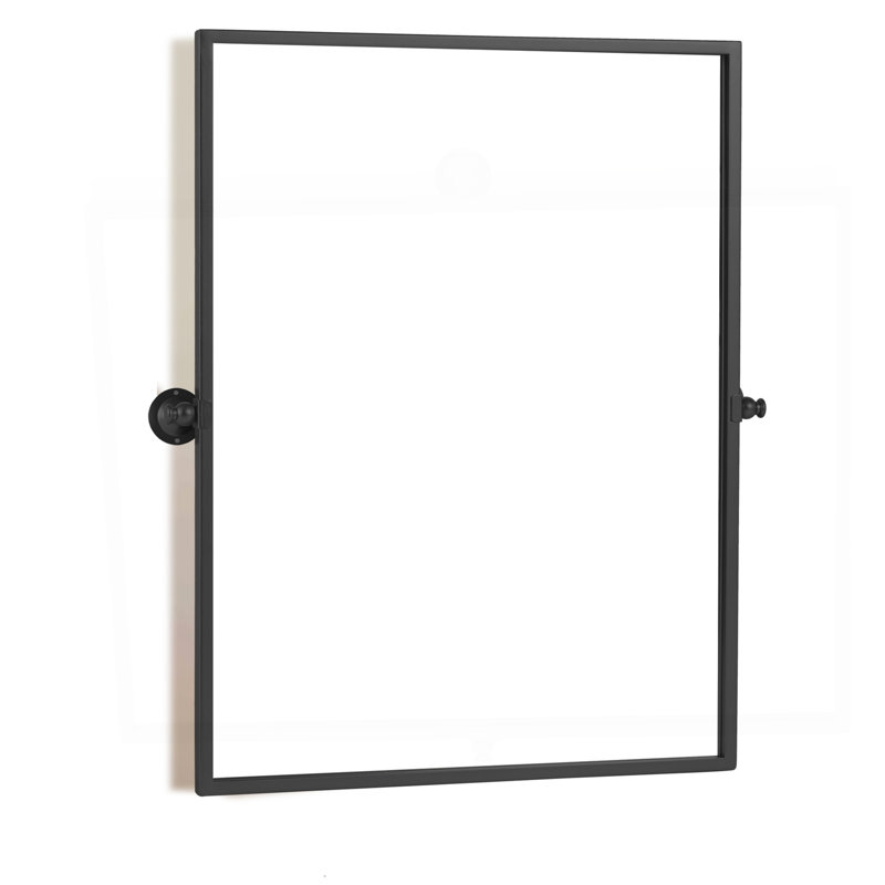 Elegant Bathroom Mirror With Scalloped Design And Rotating Function
