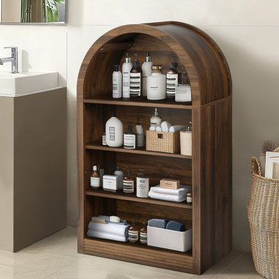 Free Standing Small Bathroom Storage with Open Shelves