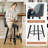 Swivel Bar Stools, 26'' Upholstered Counter Stool with Solid Wood Frame-751469149