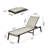 2Pcs Foldable Chaise Lounge Chair Adjustable Back Outdoor Pool Sun Tanning Chair