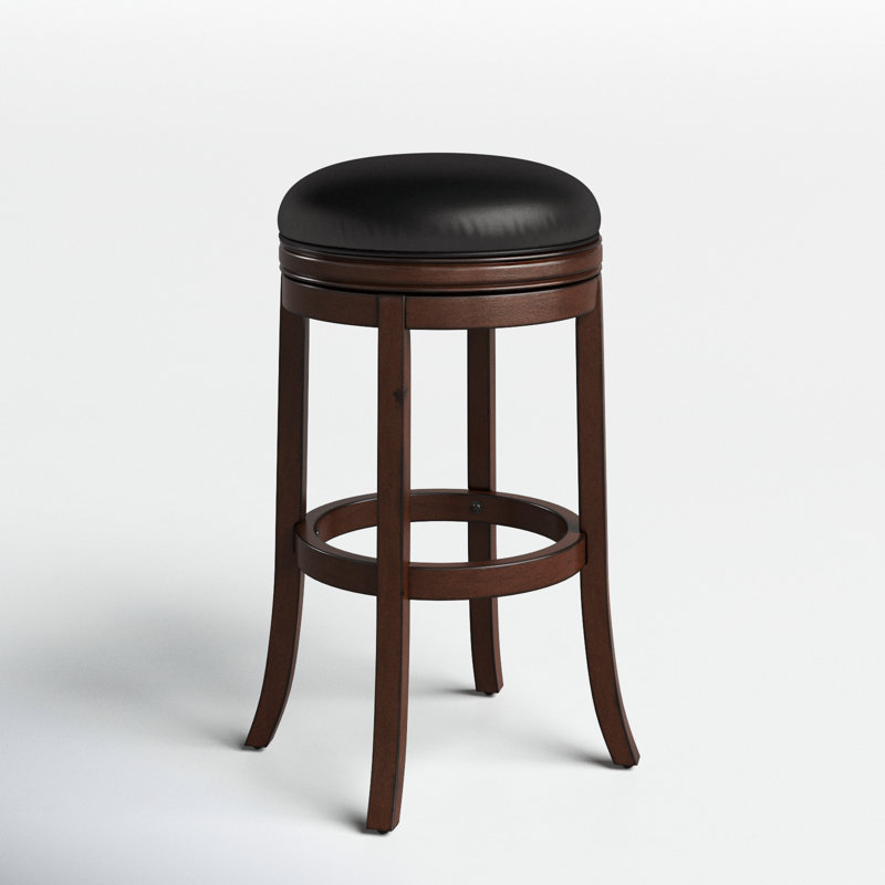 Ingra Swivel Upholstered Counter Stool with Solid Wood Frame, Extra Tall (34” Seat Height)