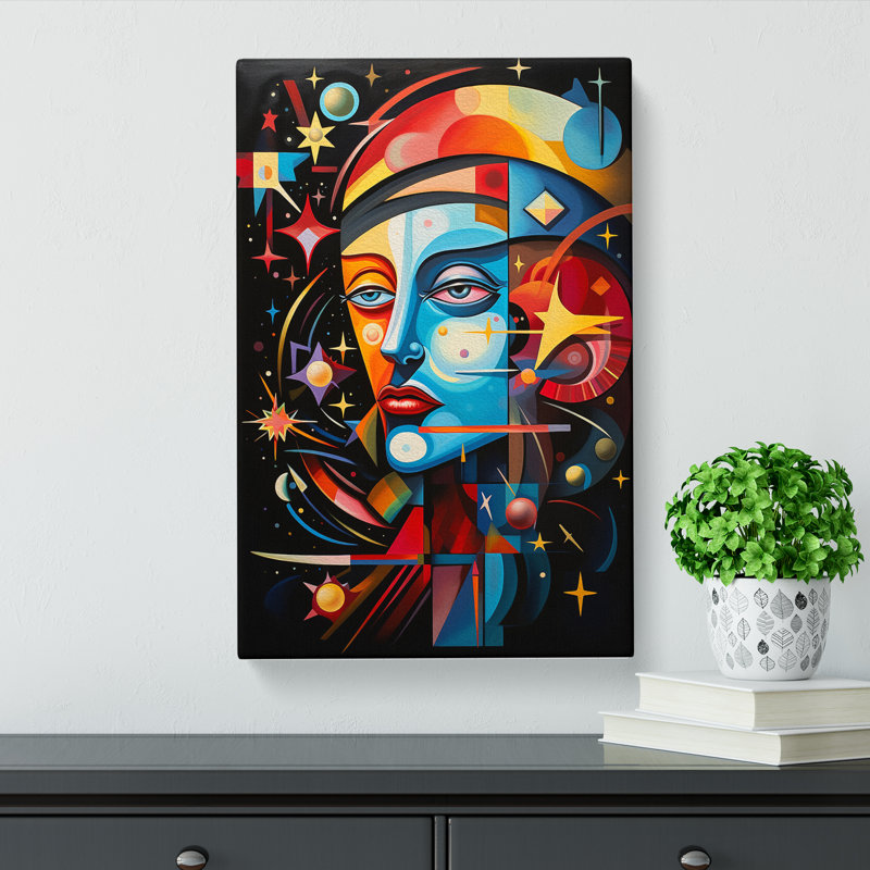 Cosmos Cubism - Wrapped Canvas Print, 50cm H x 35cm W x 3cm D