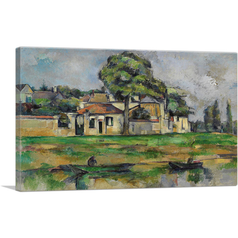 Rives de la Marne 1888 - reproduction, H 18 po x l 26 po x P 0,75 po