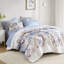 Blue Floral Comforter With Sheets, Watercolor Print, 78.13 In Width, 10.79 Lb Package Weight, Proof Bedding , Soft Microfiber, 18.9 Depth, 9.61 Weight