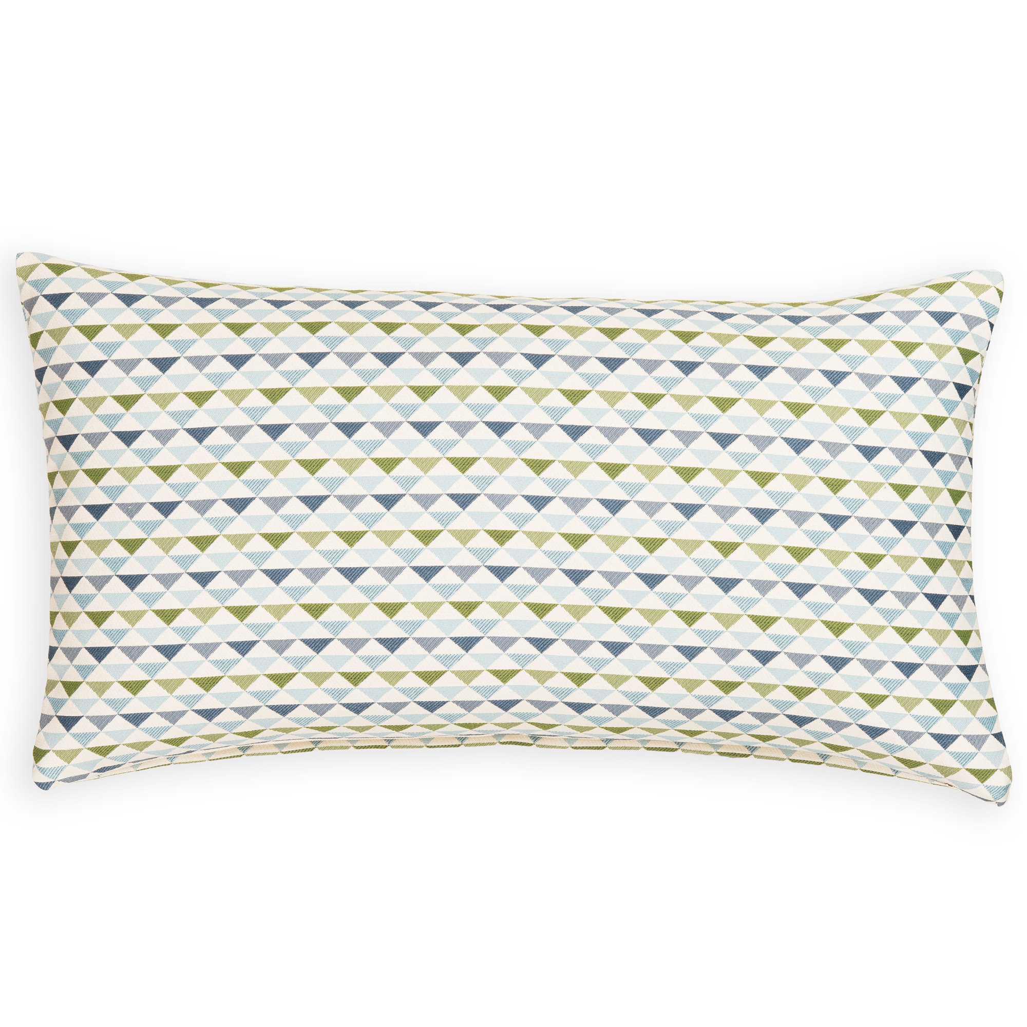Mauna Geometric Indoor/Outdoor Throw Pillow, Rectangle 14"H x 26"W, Blue