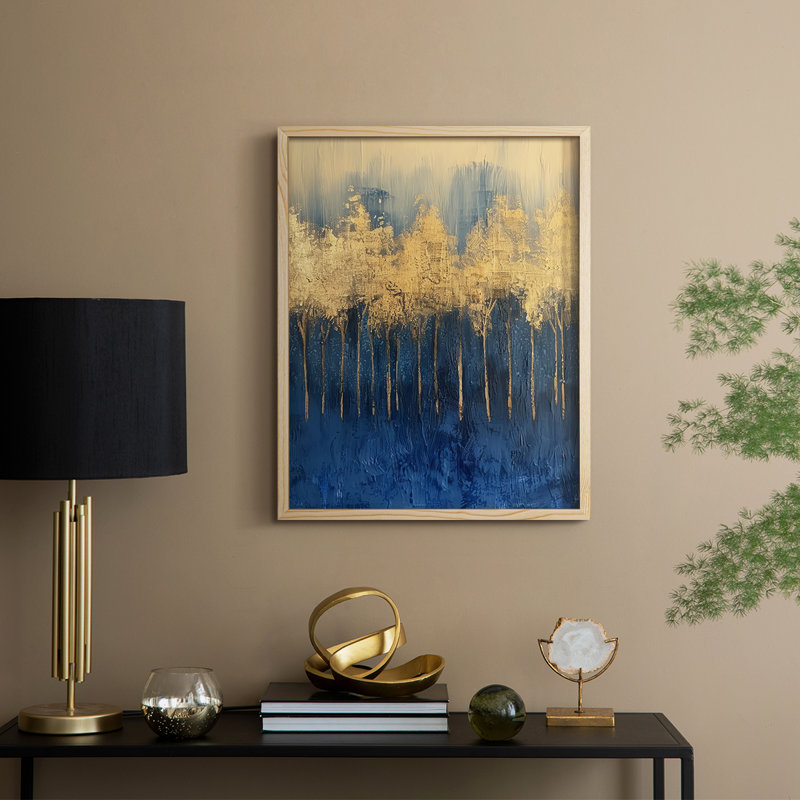 ABSTRACT Series I, reproduction encadrée - bois massif, Naturel, H 11 po x l 9 po