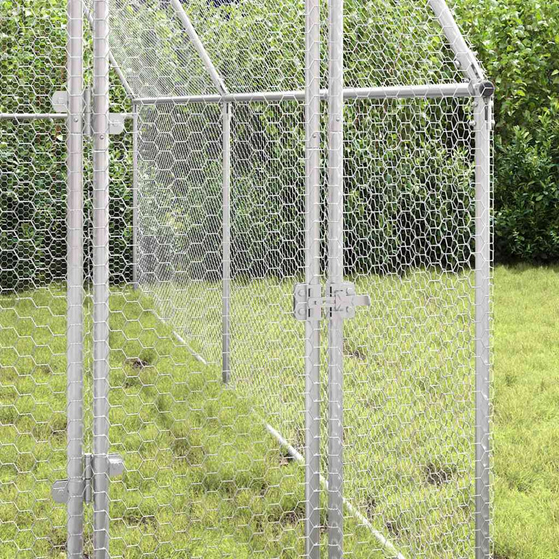 Grande cage à volaille en acier galvanisé 157,5 x 39,4 x 74,8 po, H 35,43 po x l 17,72 po x P 16,93 po