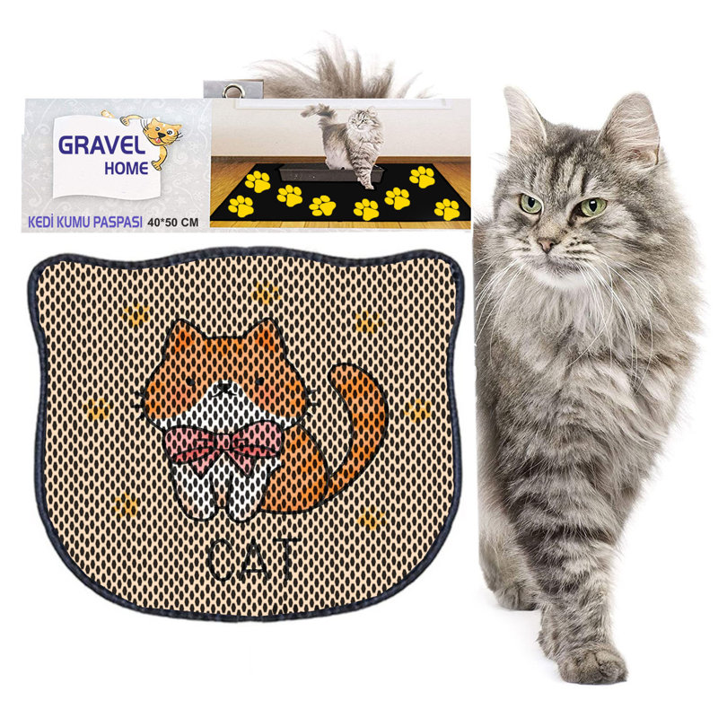 Durable Cat Litter Mat, 15.7 x 19.7 inches | 50% PVC / 50% Polyester, Machine Washable & Vacuum Friendly | Perfect for Easy Cleanup, Non-Slip Design to Keep Your Home Clean & Fresh, Ideal for Pet Owners