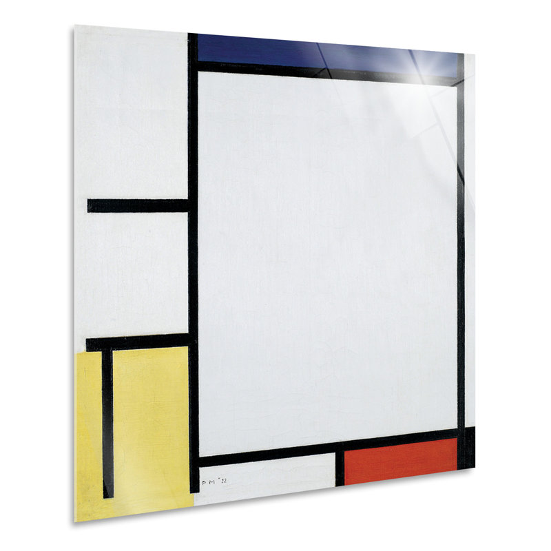 Composition No. 1 by Piet Mondrian - No Frame Print, Plastic/Acrylic, 70cm H  x  70cm W