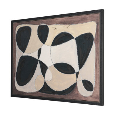 «Desert C Courants» par Cristina Bartl, œuvre d'art sur toile texturée encadrée à la main