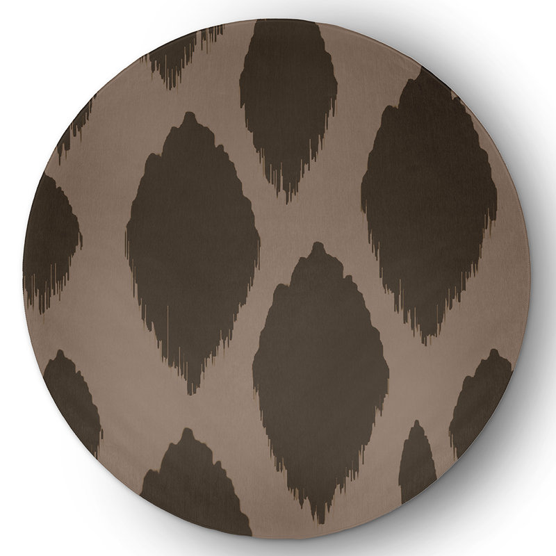 Asuka Chenille Abstract Indoor Rug, Round 5'