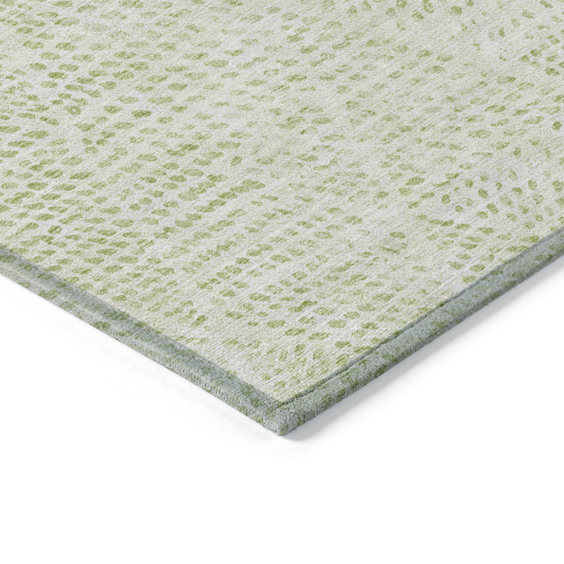 Jurnee Flatweave Washable Geometric Indoor / Outdoor Rug, Round 8'