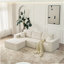 Canapé modulaire Cloud, canapé désossé, sans assemblage, 3 places avec repose-pieds et 2 coussins, parfait pour le salon et la chambre à coucher-884967131-884967130