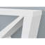 White Laminate Hallway Table - Modern Asymmetrical Design And Strong Base Bedroom Accent Console In Style With Construction