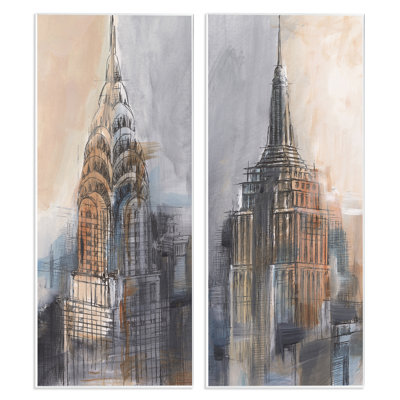 «City Architecture Sketches Wall Art Art Set» par Ethan Harper