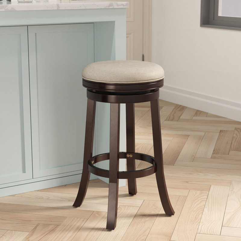 Tabouret de bar 30 po, Brun, Beige