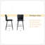 Ensemble de chaises de bar modernes en polyuréthane noir - deux pièces, le dossier a une conception verticale et lisse. Convient pour un placement dans les bars, les salons-1105052082-1105052083