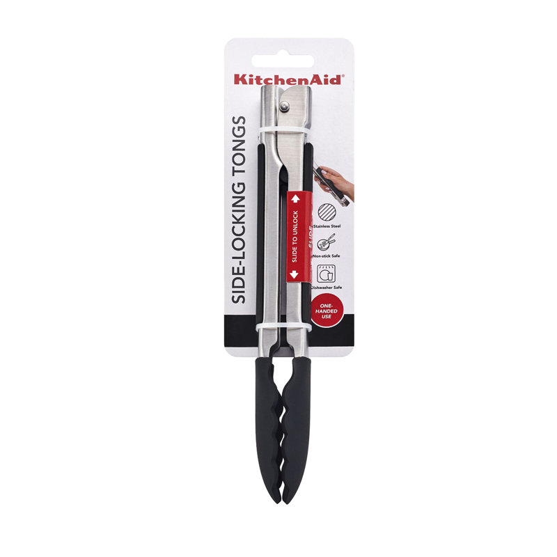 Kitchenaid Silicone Side Locking Tongs, 9 Inch