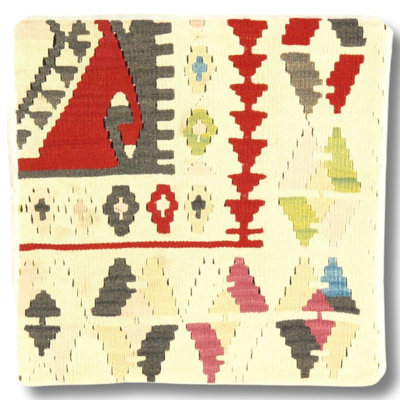 Wool Throw Square Pillow Cover & Insert