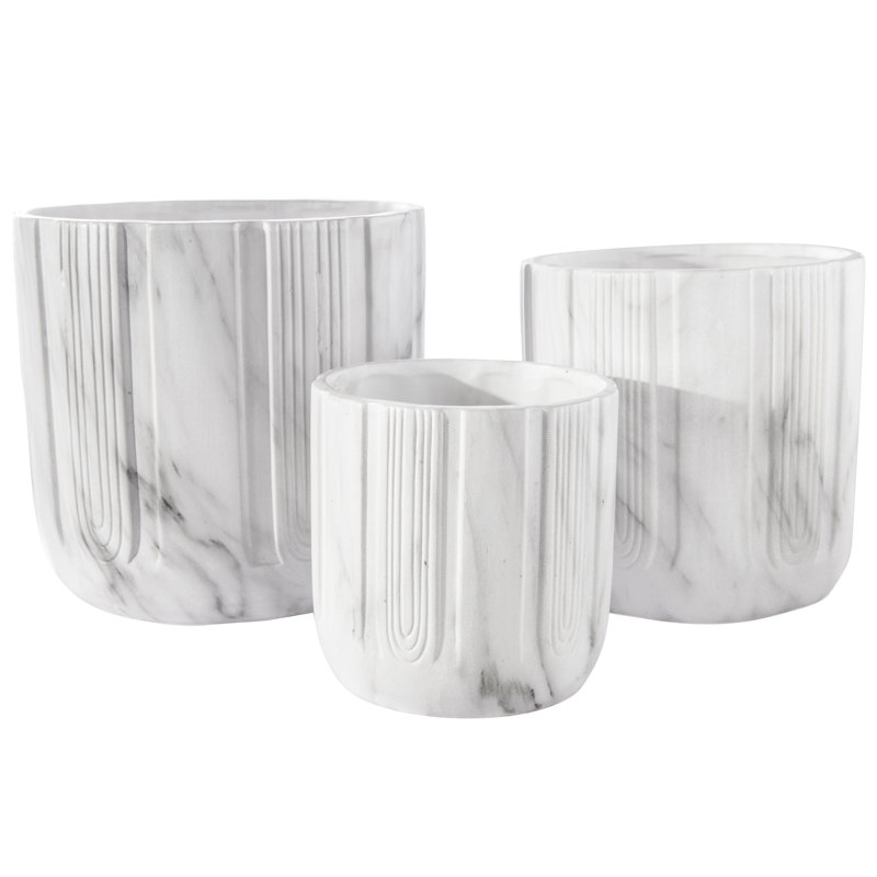 Ensemble de pots à fleurs en céramique 3 pièces