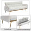 Canapé-lit futon convertible, canapé-lit capitonné Teddy avec pieds en métal doré pour salon-1151162971