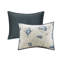 Édredon grand bleu - 100% coton 200tc avec imprimé et motif de revers foncé
