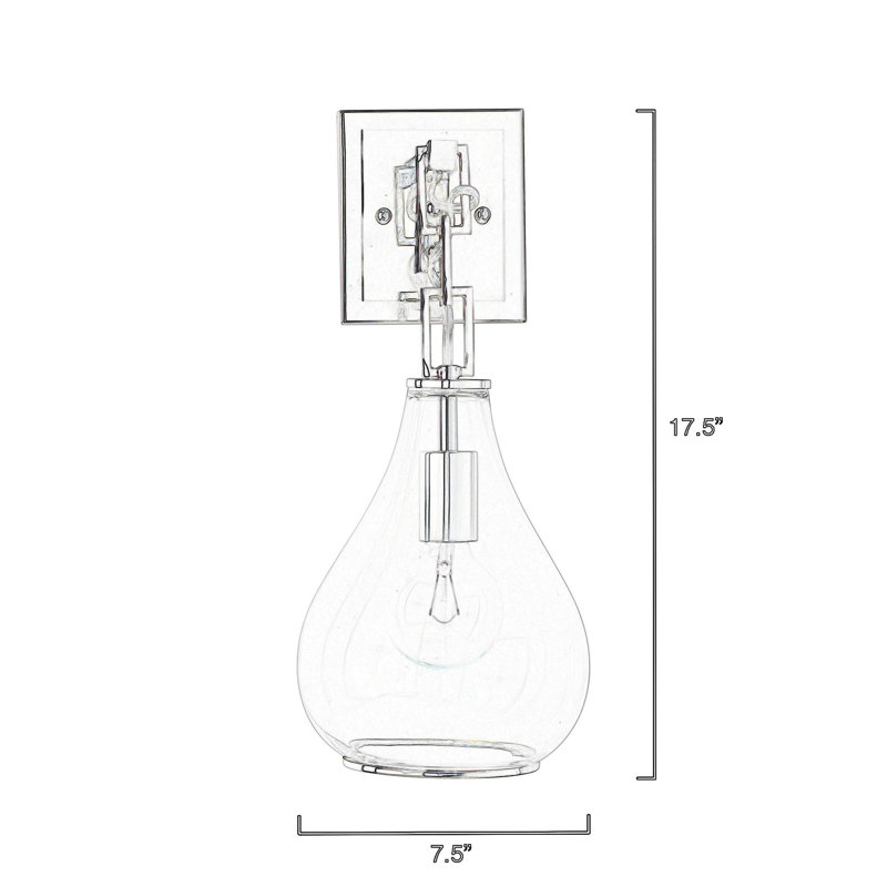Angellee Armed Sconce, Silver