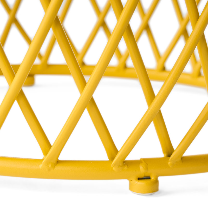 Table d'appoint Striking Matte Iron, Jaune