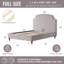 Lit plateforme double tapissier pleine grandeur avec tête de lit haute, gris clair-1870304716-1870304818