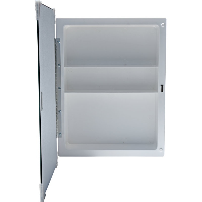 Miroir de rangement pour salle de bain Adakras, Bord biseauté, Biseauté