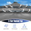 Parasol de patio solaire 10 pi avec 32 lumières DEL à 3 niveaux d'ajustement de l'inclinaison du dessus ventilé gris-801259603
