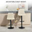 Bar Stools Set of 2 Adjustable Swivel Barstools with Backrest Green-46551380