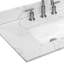73"X 22" Bathroom Stone Vanity Top Lightning White With Undermount Ceramic Sink And 3 Faucet Hole With Backsplash