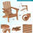HDPE Folding Adirondack Chair With Cup Holder-454785614