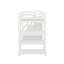 Twin Size Loft Bed With Shelves, Storage Staircase, Small Wardrobe And LED Light