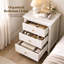 3-Drawer Nightstand with Gold Knobs (Set of 2)