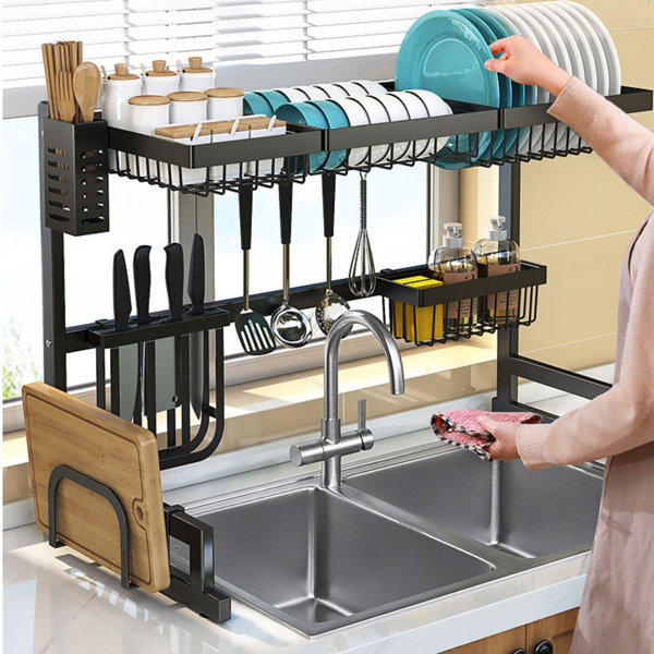 ClutterFree Over the Sink Dish Rack & Organizer 