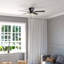 Ventilateur de plafond encastré intérieur noir mat 52 po Bodner